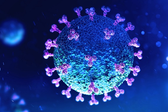 Covid-19 cell in blue