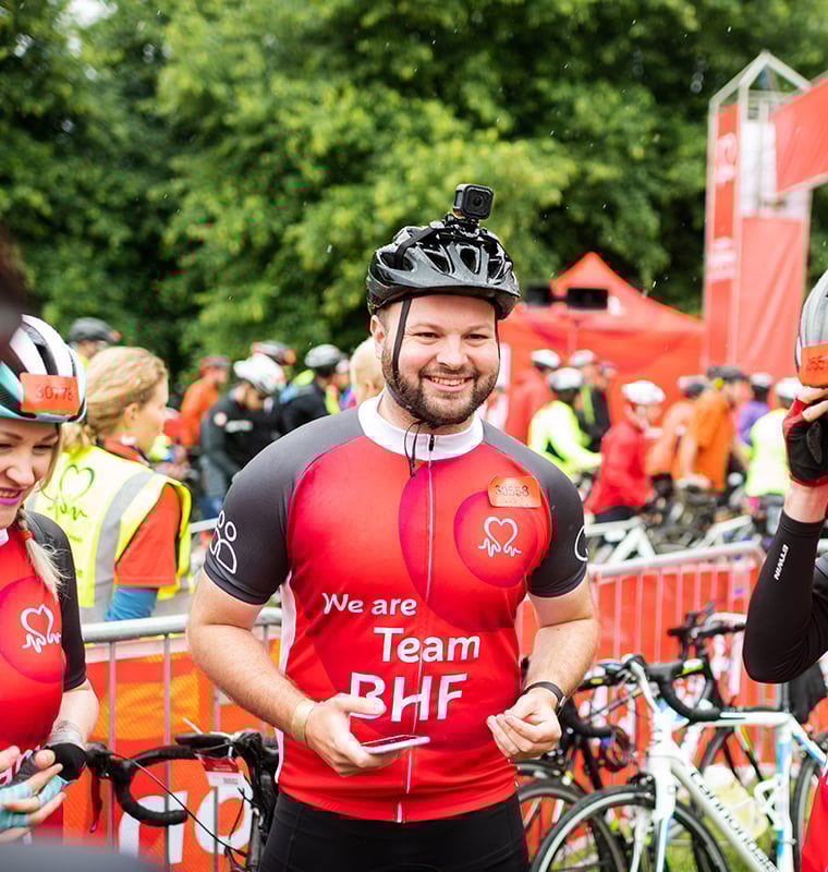 Lee at the London to Brighton start line