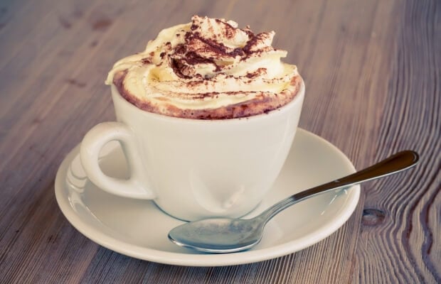 Hot chocolate with whipped cream